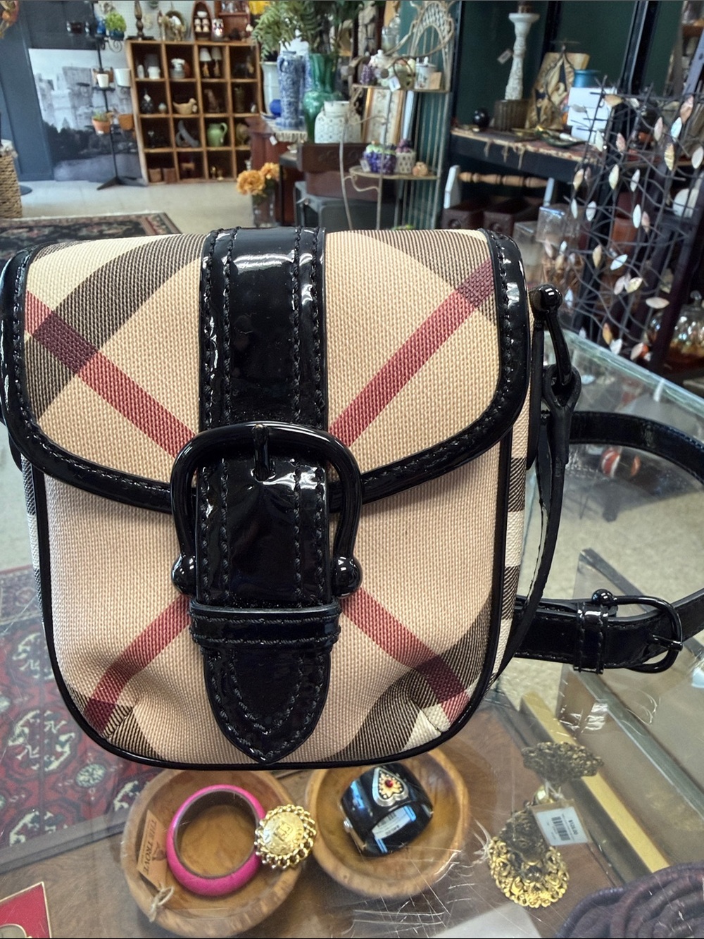 Vintage Burberry Nova Check Mini Crossbody Bag